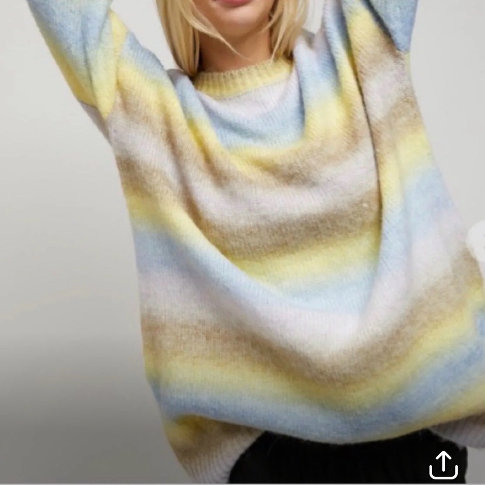Davi and Dani Colorful Striped Women's Sweater